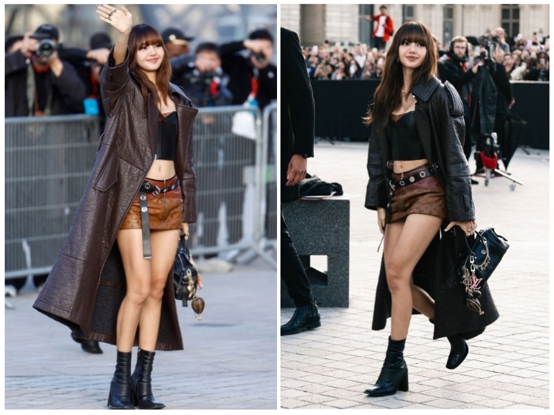 phối đồ với áo khoác da nữ