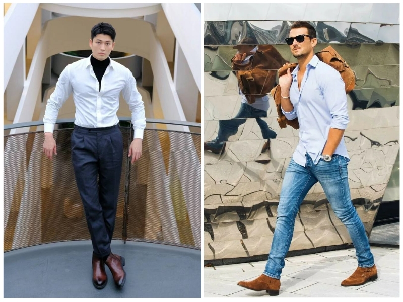 mix với áo sơ mi nam