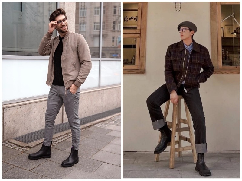 giầy chelsea boot nam phối đồ