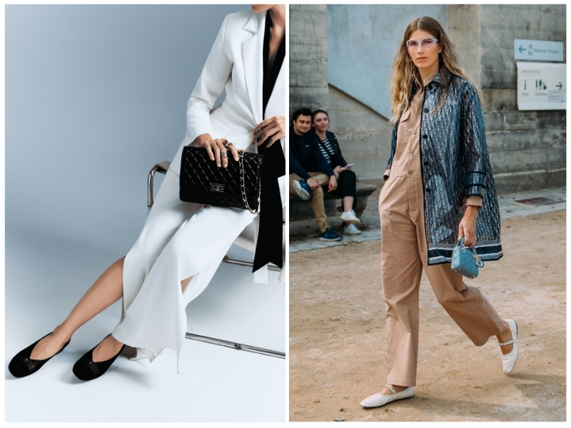 phối đồ với giày búp bê