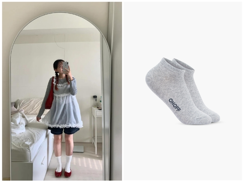 phối đồ với giày búp bê