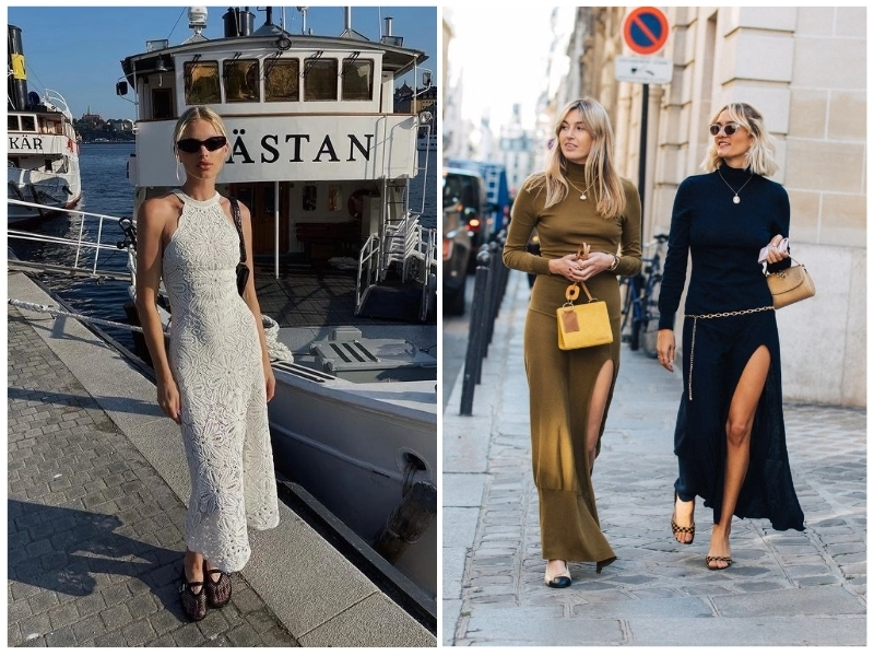 phối đồ với giày búp bê