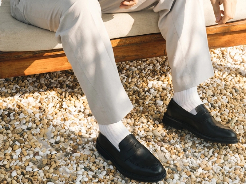 phối giày với quần âu nam