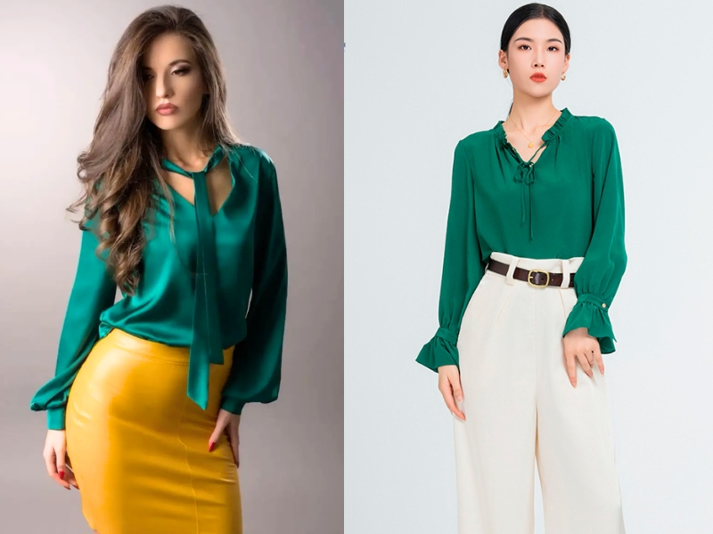 áo xanh lá mặc với quần màu gì