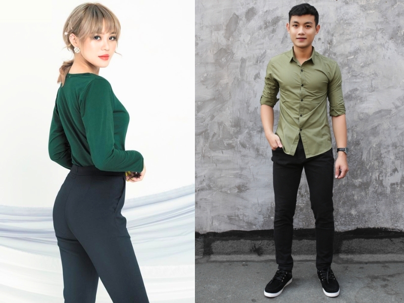 áo xanh lá mặc với quần màu gì