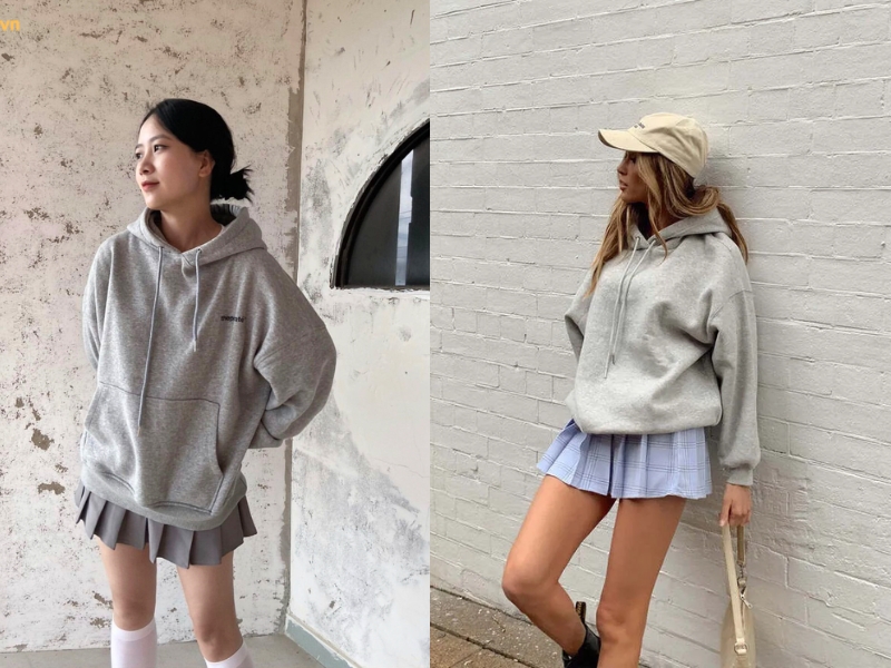 chân váy tennis phối với áo gì