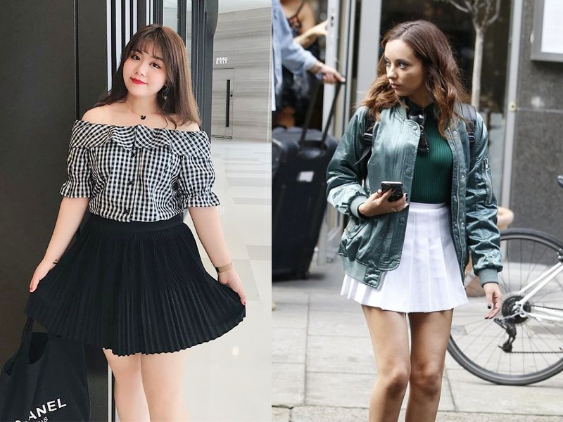 chân váy tennis mặc với gì