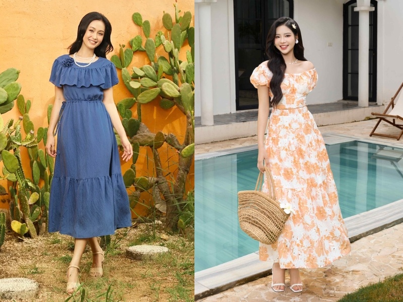 phụ nữ trung niên mặc gì đi biển