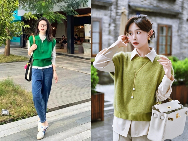 áo xanh lá mặc với quần màu gì