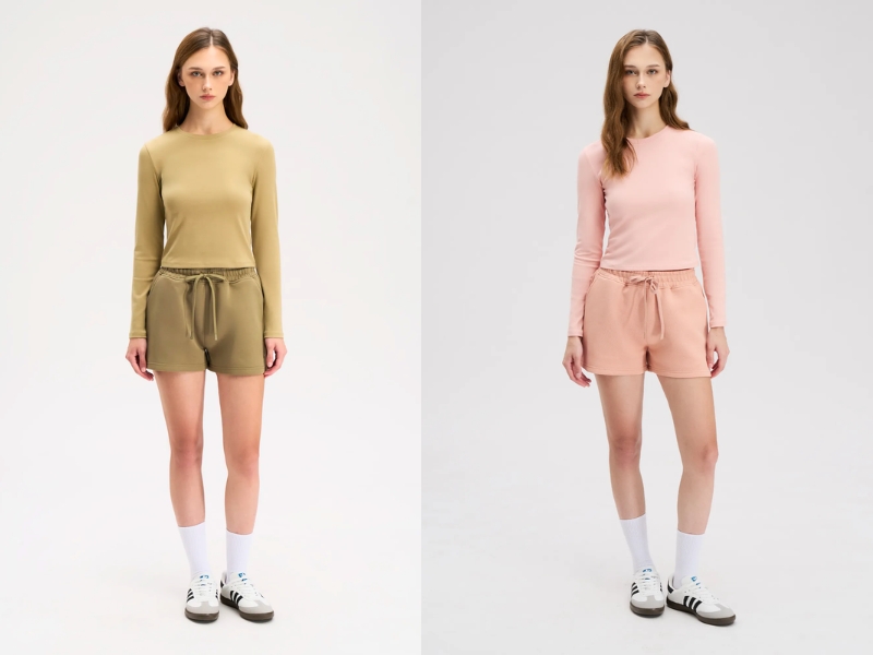 quần short trắng nữ mặc với áo gì