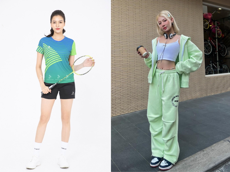 áo xanh lá phối quần màu gì