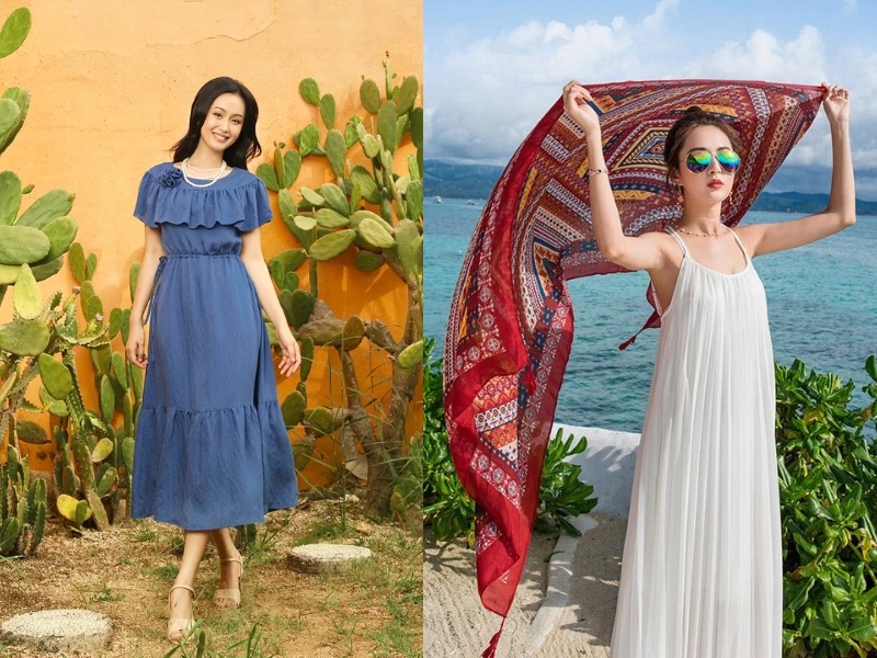 cách phối đồ đi biển cho nữ trung niên