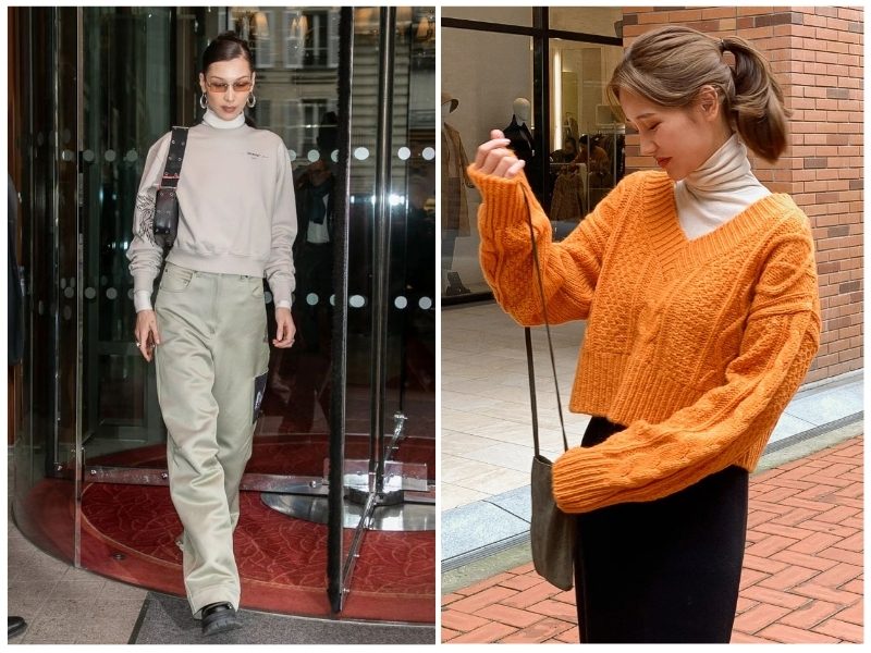 phối đồ với áo sweater nữ
