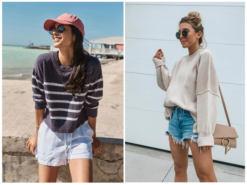 phối đồ với áo sweater nữ