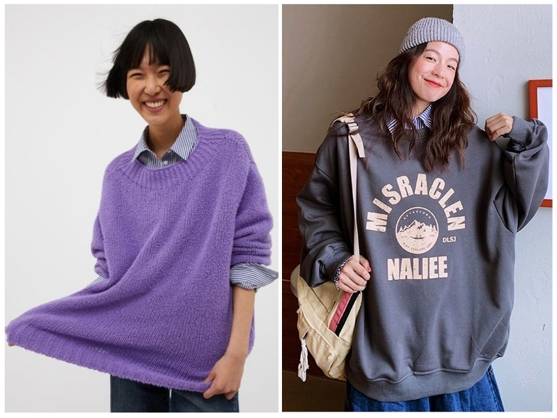 phối đồ với áo sweater nữ