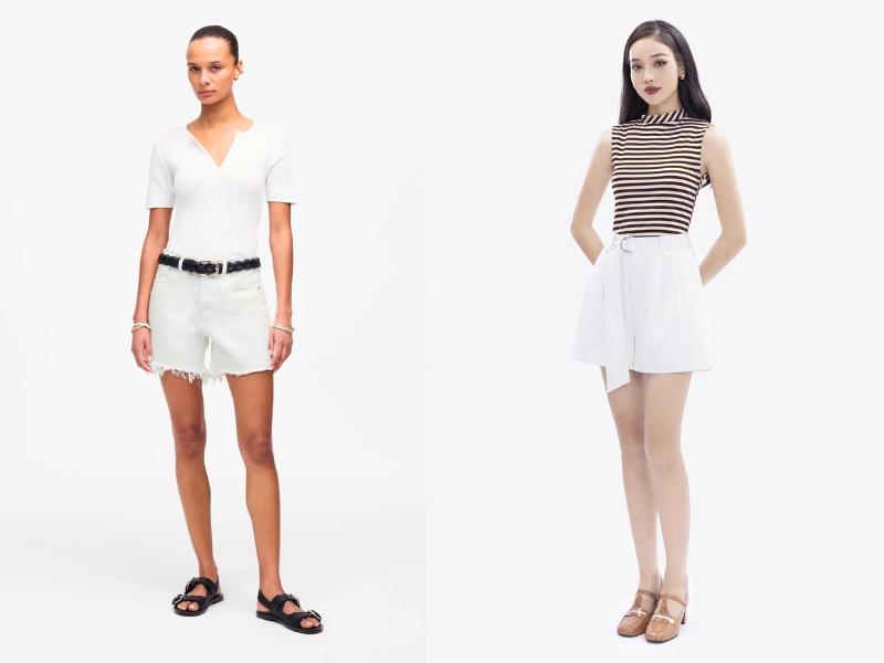 Quần short trắng