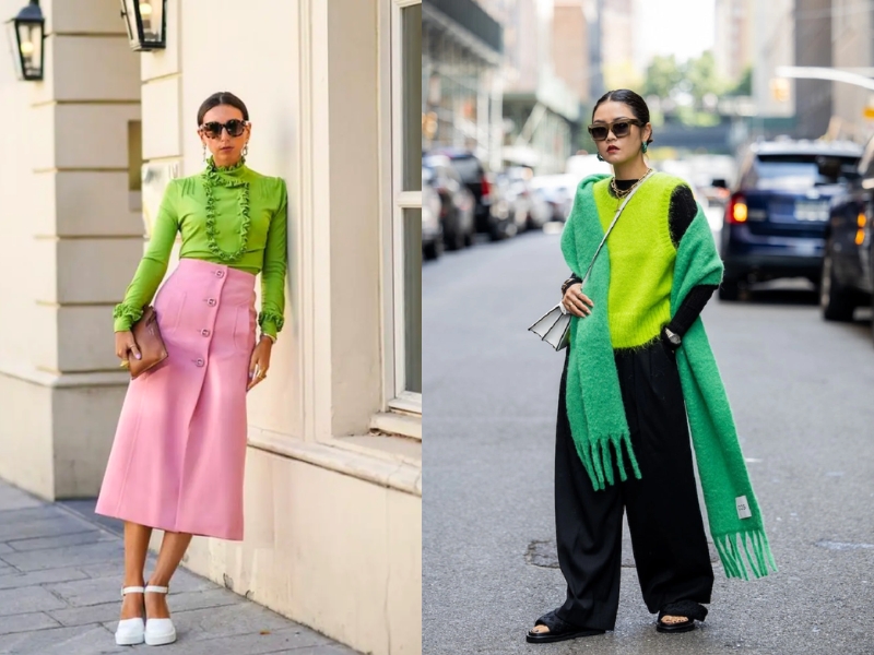 áo xanh lá kết hợp quần màu gì