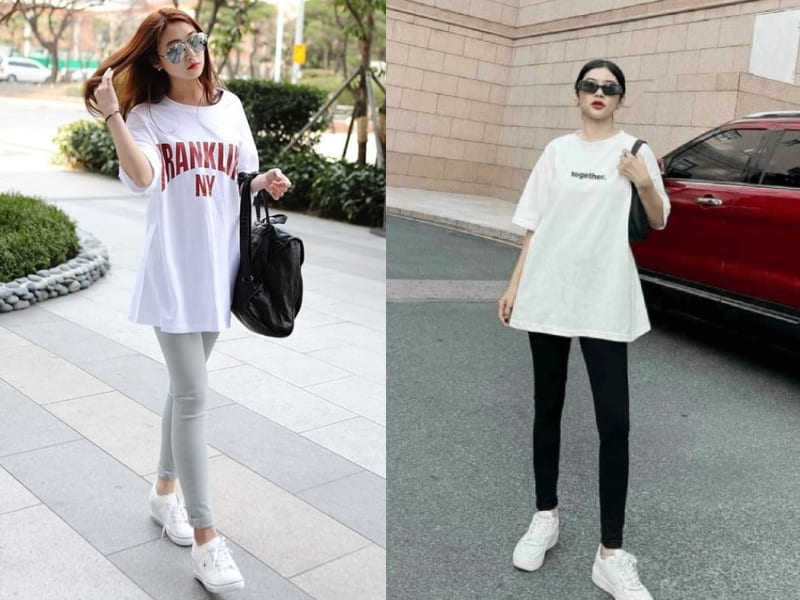 quần tregging mặc với áo gì