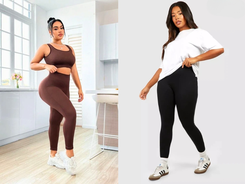 phối đồ với quần legging dài