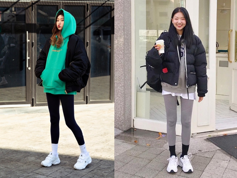 quần legging kết hợp với áo gì