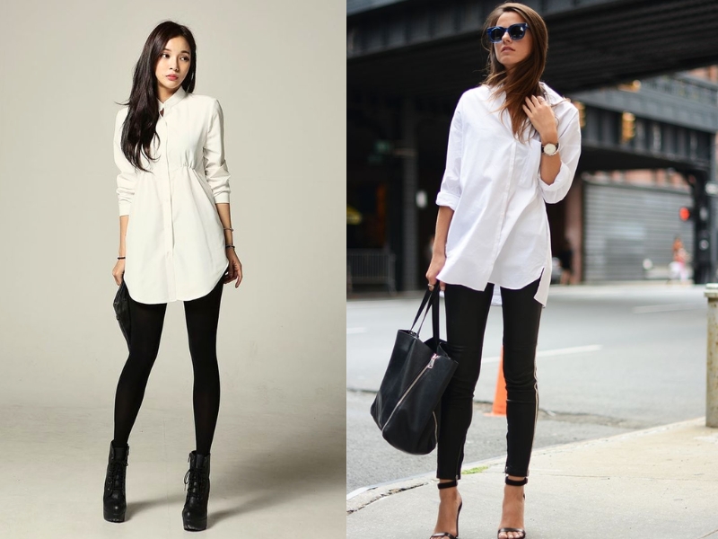 quần legging phối với áo gì