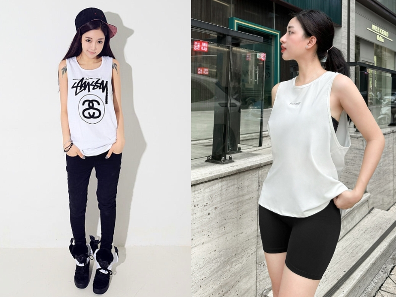 cách phối quần legging với áo