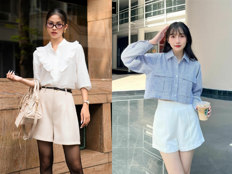 quần short nữ ngang gối