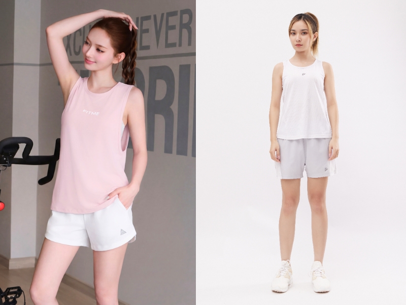 quần short trắng nữ mặc với áo gì