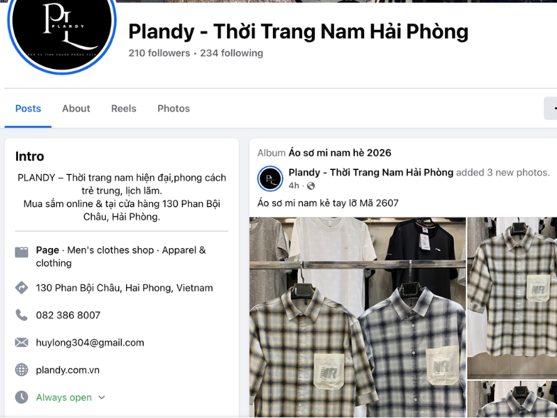Plandy tập trung vào phân khúc thời trang nam