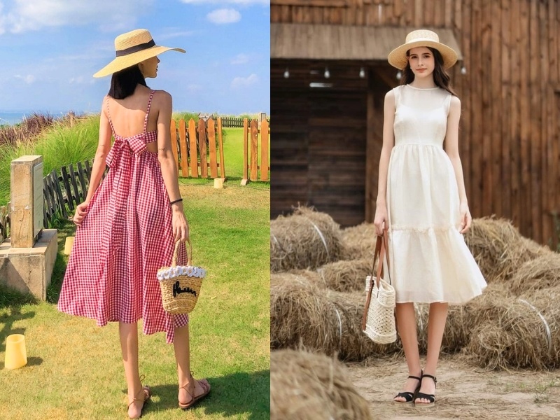 cách phối đồ đi biển cho nữ trung niên