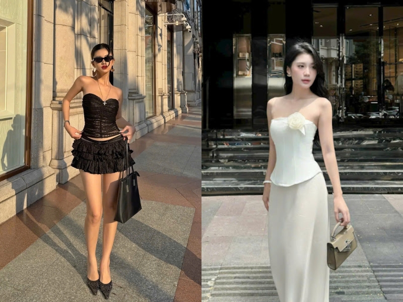 áo cúp ngực phối với gì