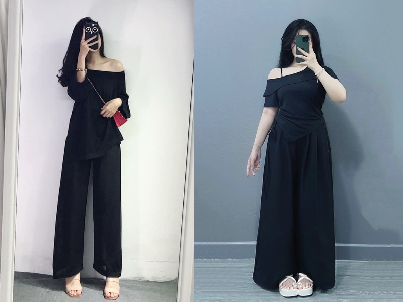 áo thun đen mặc với quần màu gì nữ