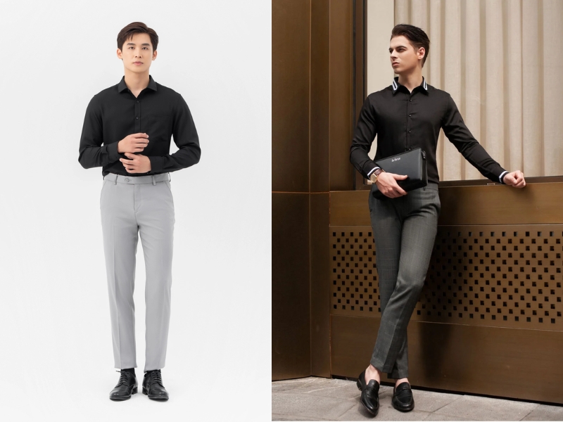 áo đen phối quần màu gì nam