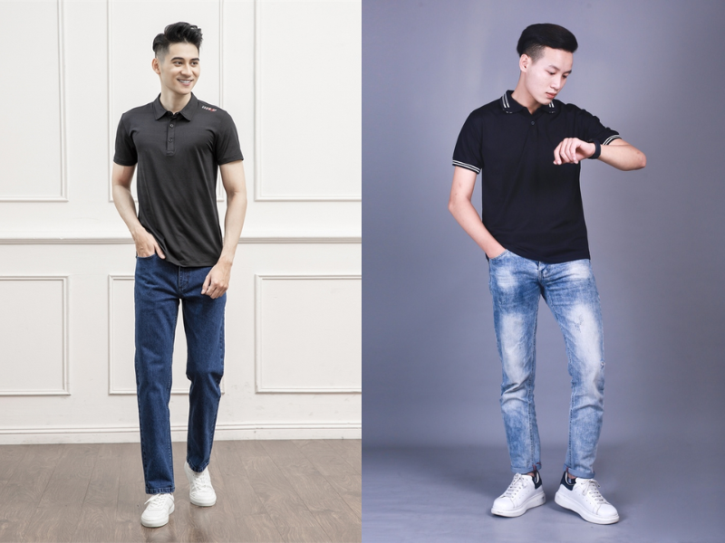 Phối đồ với áo đen nam