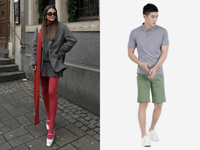áo xám mặc với quần màu gì