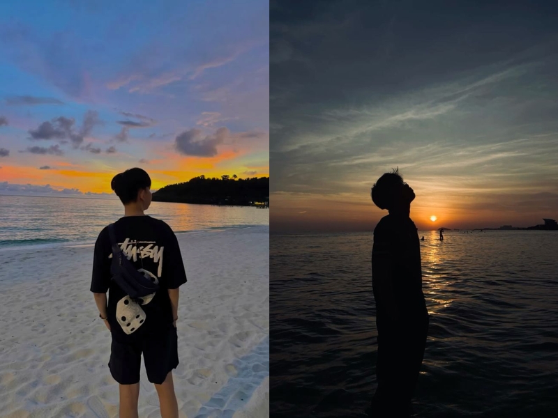 cách chụp ảnh ngoài biển cho nam