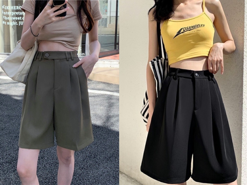 quần short nữ tới đầu gối