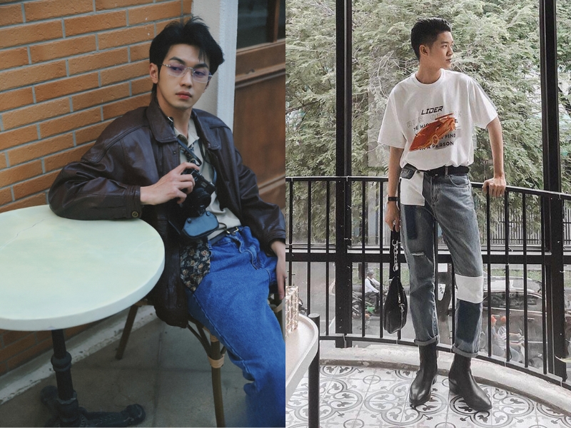 tạo dáng chụp ảnh nam ngồi cafe