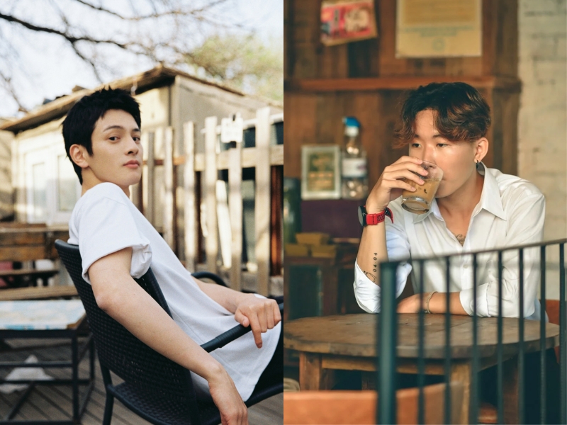 tạo dáng chụp ảnh ở quán cafe cho nam