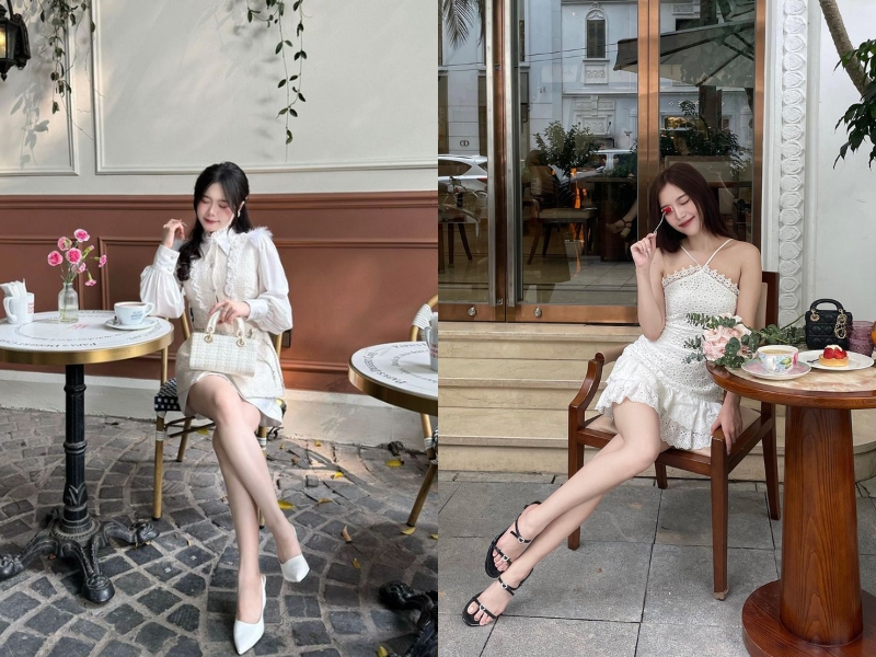 các kiểu chụp hình đẹp cho nữ ở quán cafe