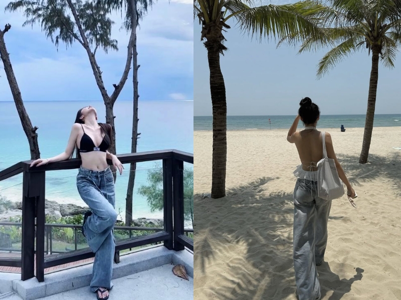 tạo dáng đi biển cho nữ