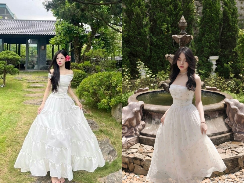 cách tạo dáng chụp ảnh đẹp khi mặc váy