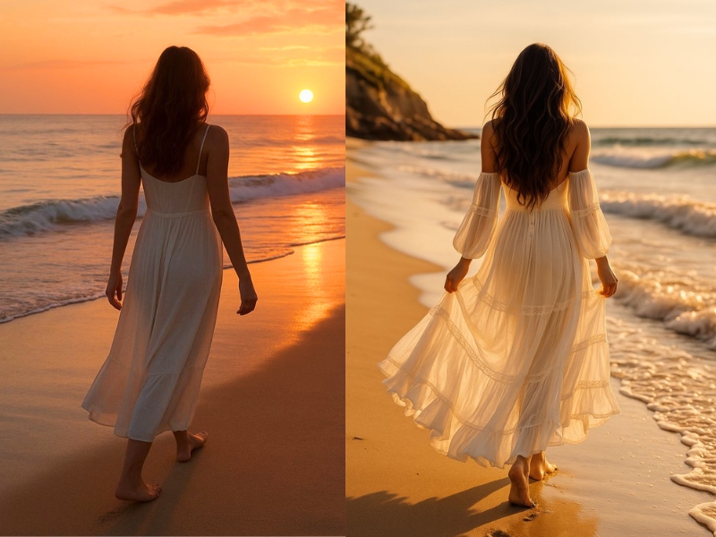 tạo dáng chụp ảnh đi biển cho nữ