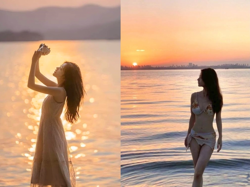 tạo dáng chụp ảnh đi biển cho nữ