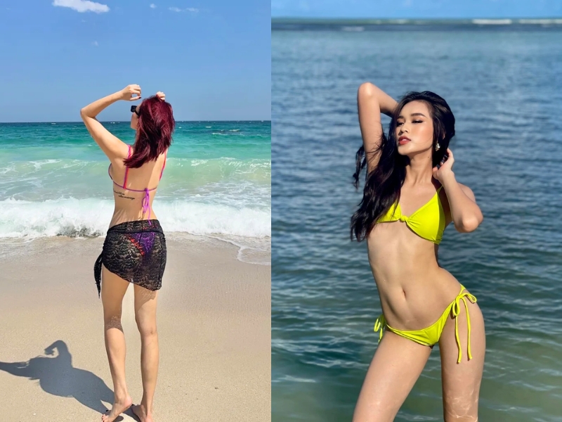 tạo dáng chụp bikini đẹp
