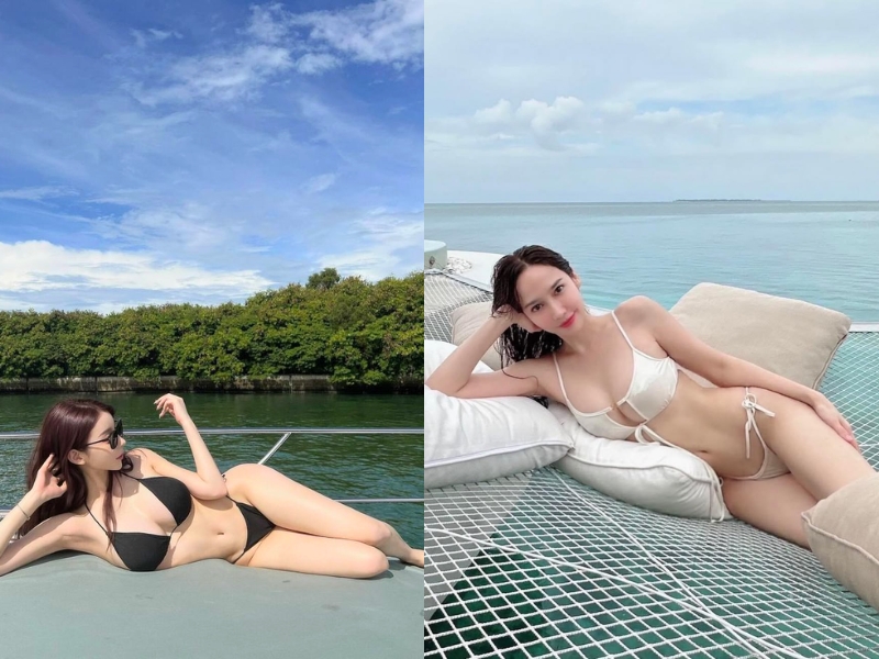 cách tạo dáng chụp ảnh bikini ở biển