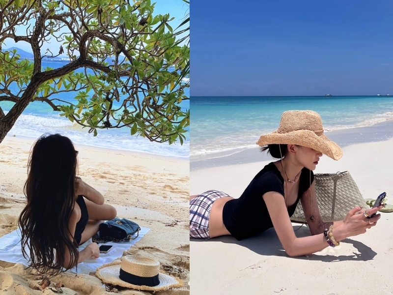 cách chụp ảnh đẹp khi đi biển cho nữ