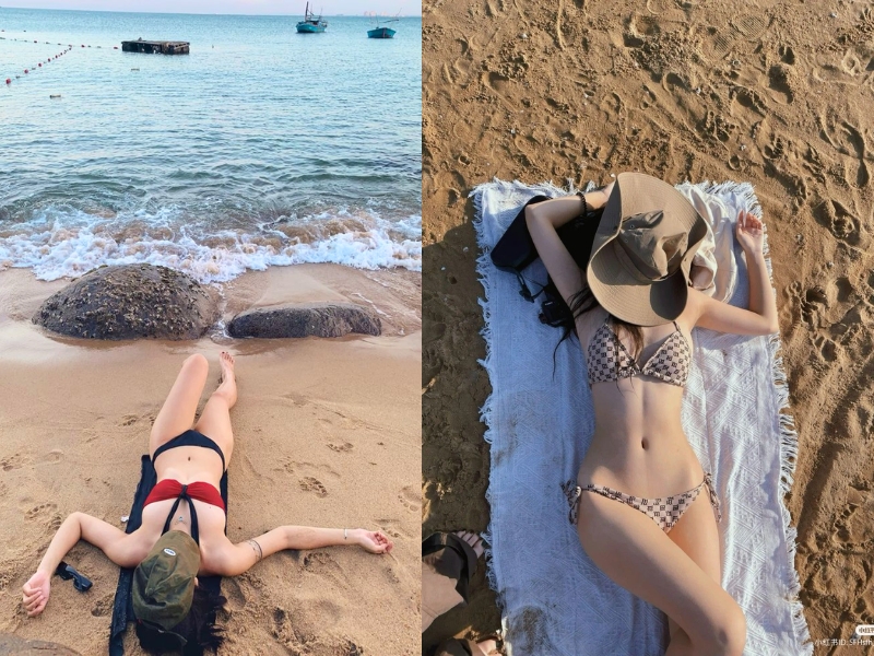 tạo dáng chụp ảnh đi biển cho nữ