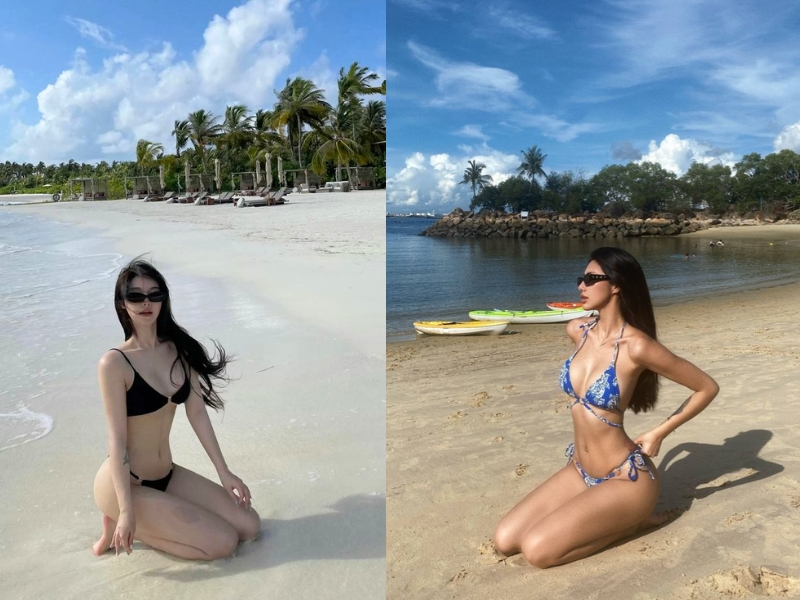 tạo dáng chụp bikini đẹp