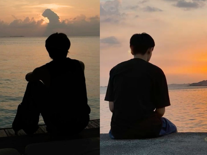 dáng chụp ảnh biển nam